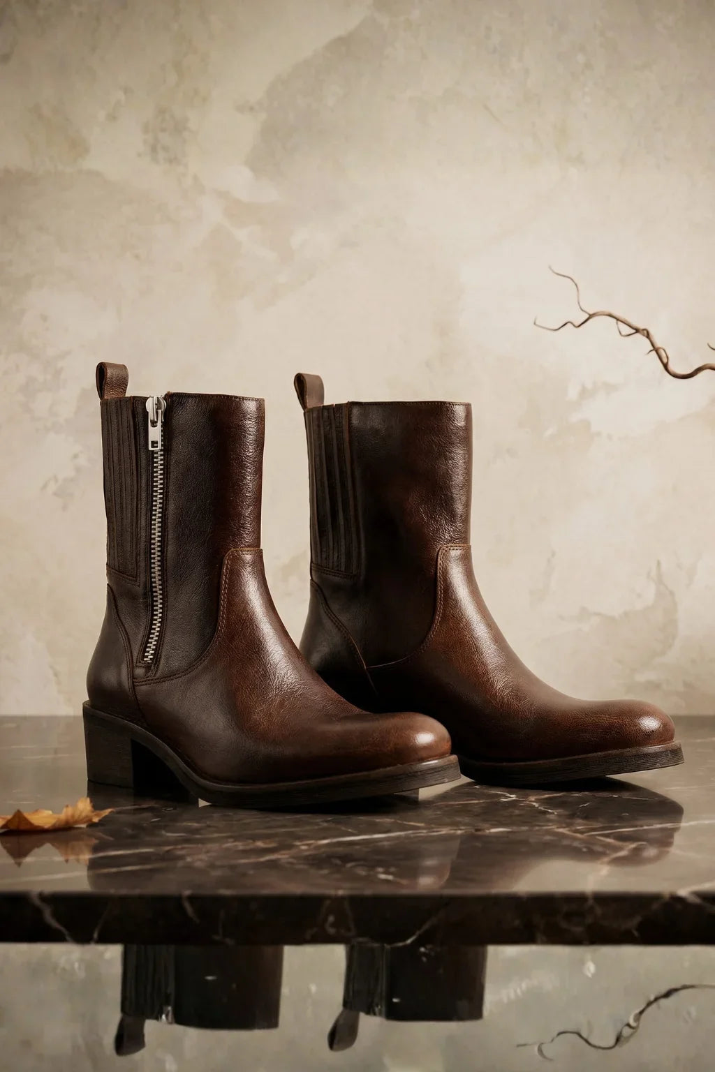 Siena Roccia Boot, Red Brown — 08 styled