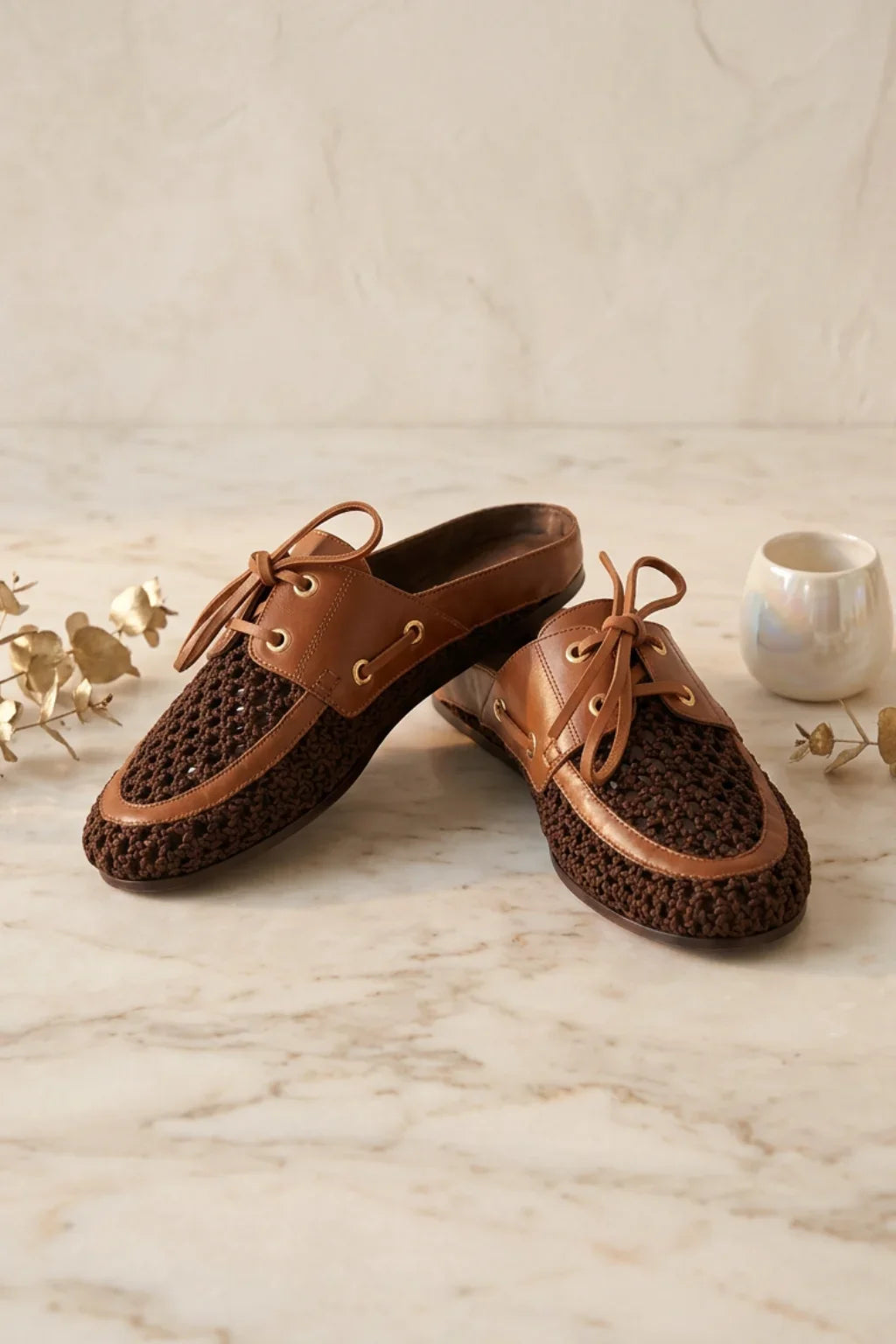 Costa Trenzada Loafer, Tan & Brown — 08 styled