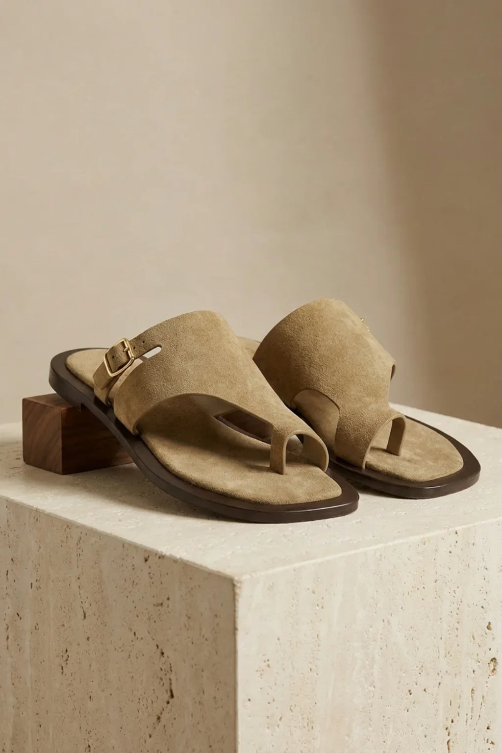 Arena Dorada Sandal, Beige — 08 styled