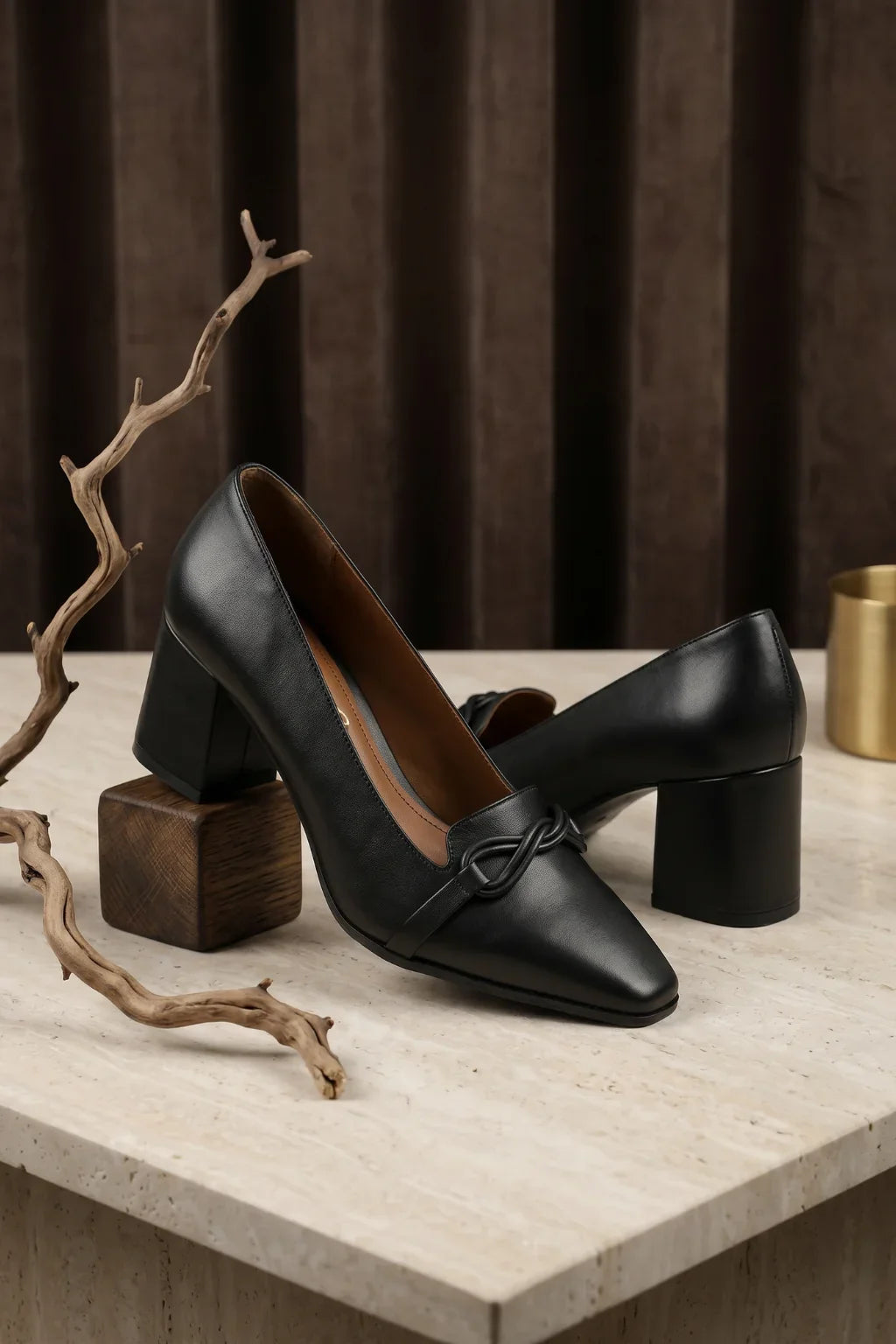 Vittoria Fiore Heel, Dark Brown — 08 styled