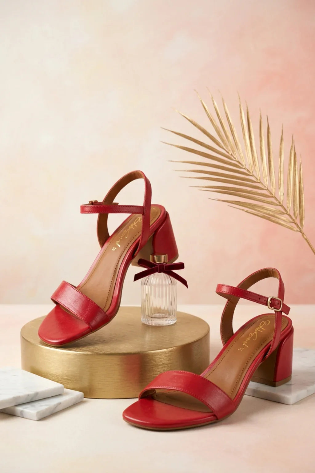 Valeria Sol Sandal, Red — 08 styled