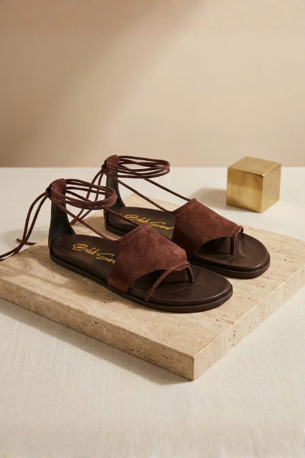 Torino Eleganza Wrap Sandal, Maroon — 08 styled