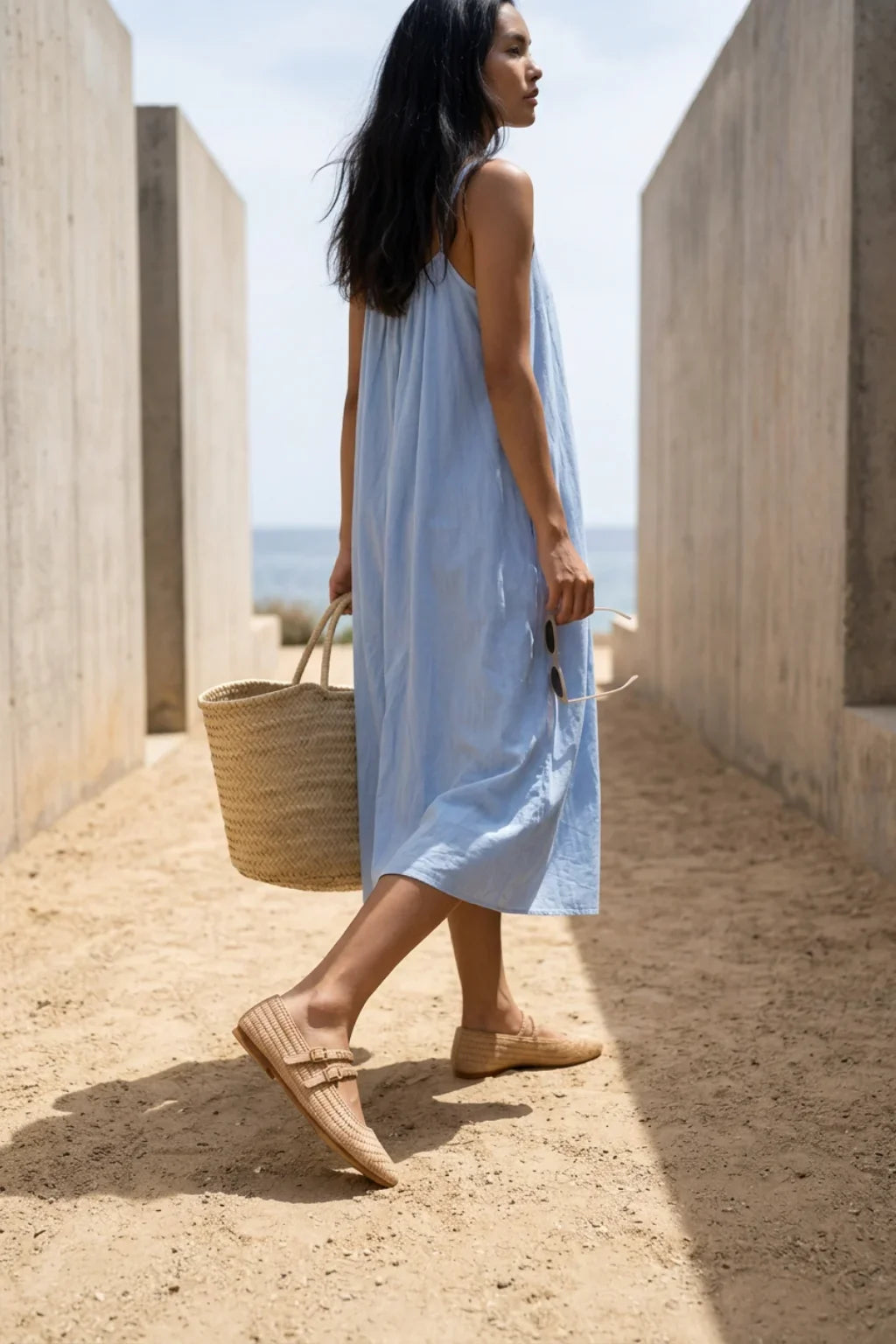 Arena Trenzada Mary Jane, Natural — 07 on model