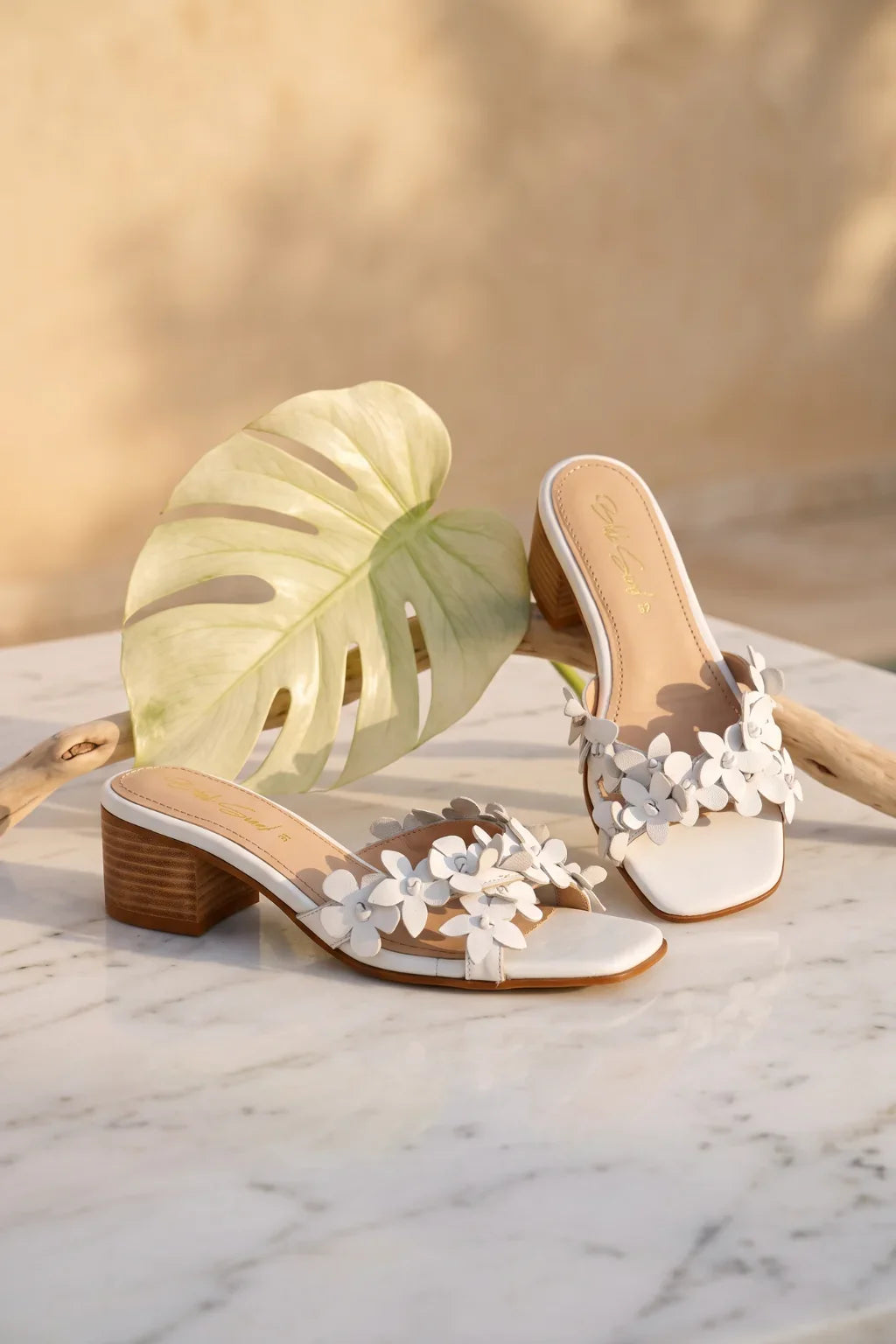 Rosa Bellissima Slide, White — 08 styled
