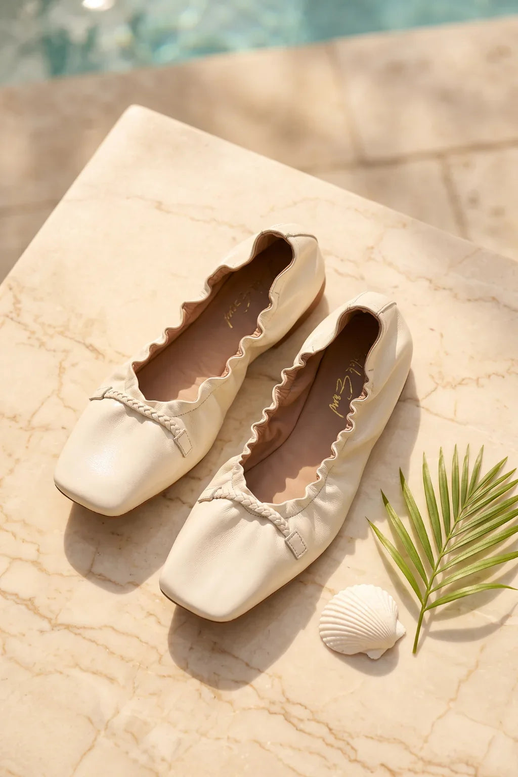 Cielo Serrano Ballerina, Off White — 08 styled