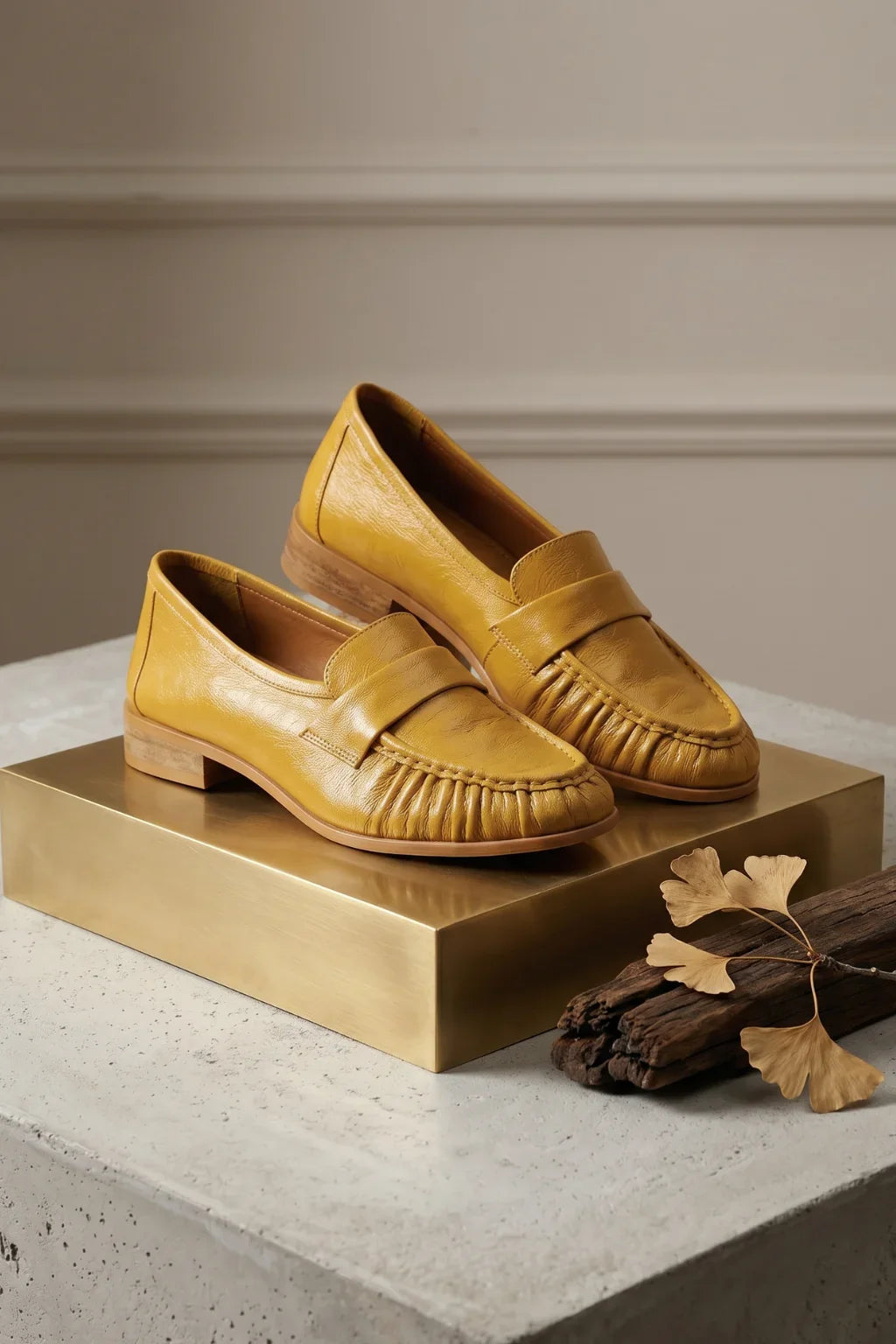 Siena Dorato Mocassino, Yellow — 08 styled