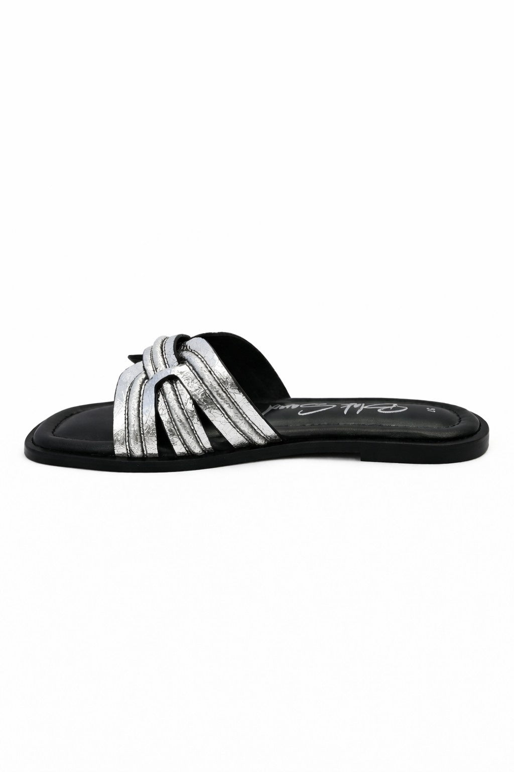 Aurea Noir Slide, Silver — 02 side profile 2