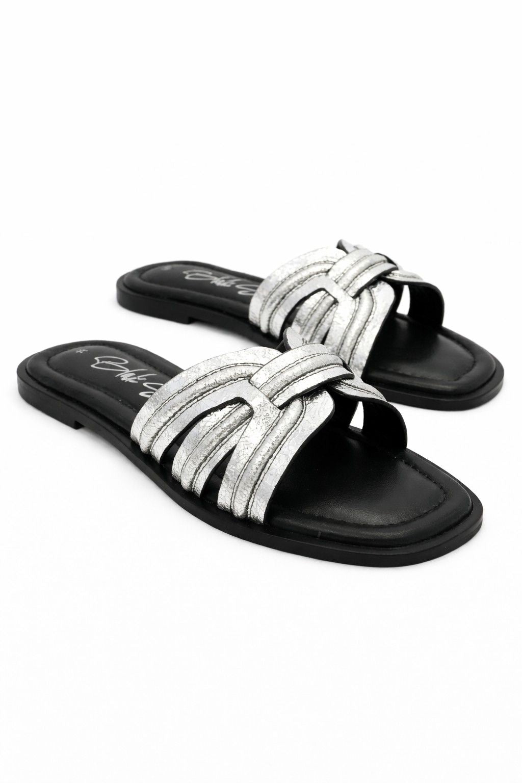 Aurea Noir Slide, Silver — 04 detail