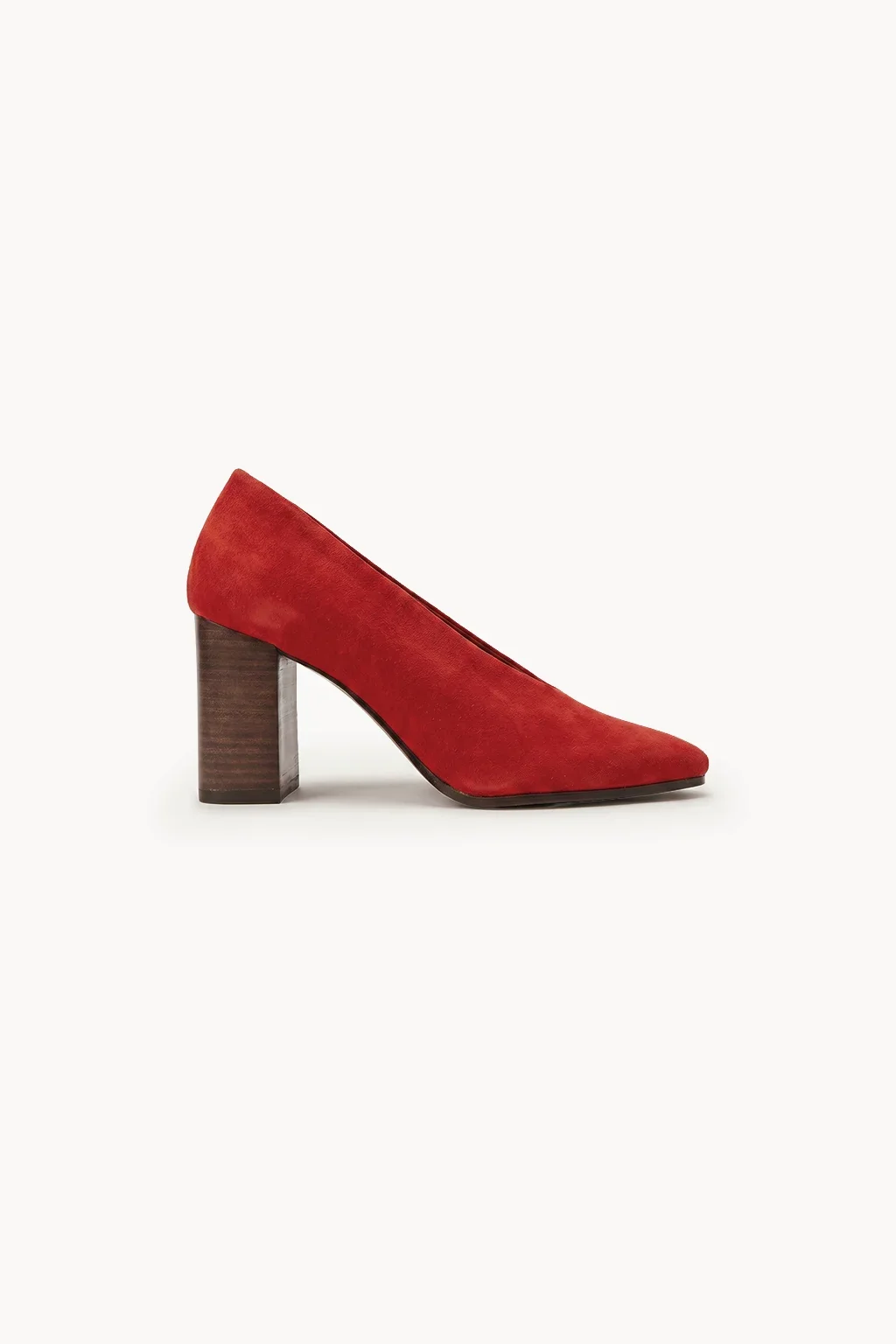 Aurelia Oro Block Heel, Red — 03 side profile