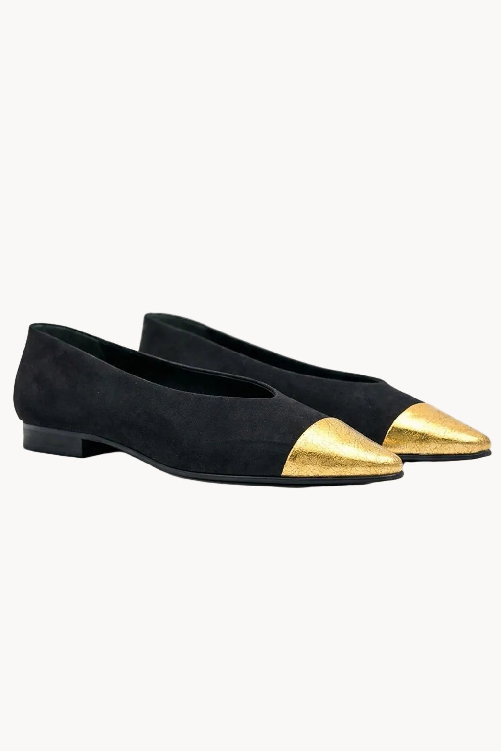 Puntera Flat, Black & Gold — 06 detail