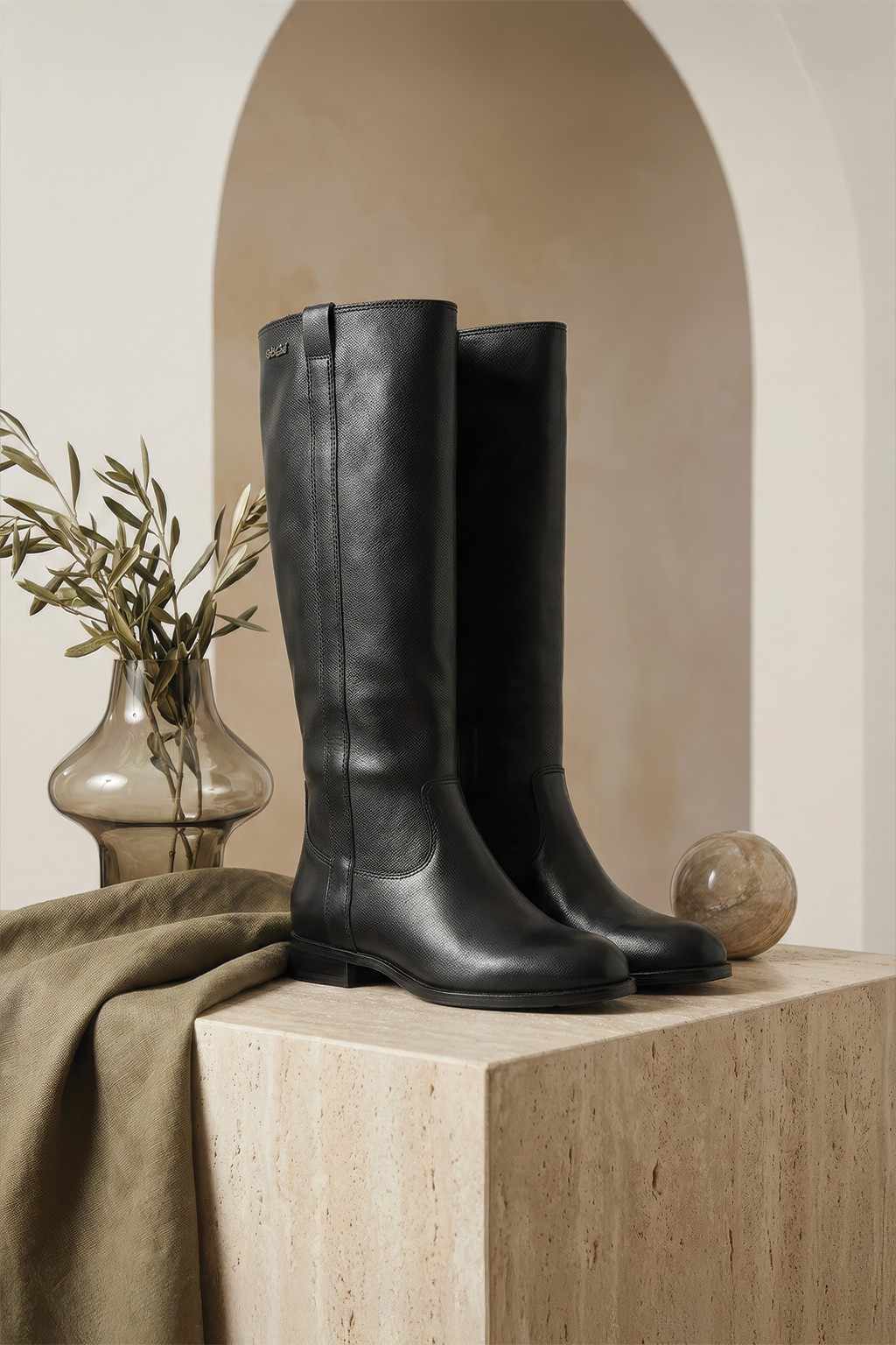 Nomare Tall Boot, Dark Brown — 08 styled