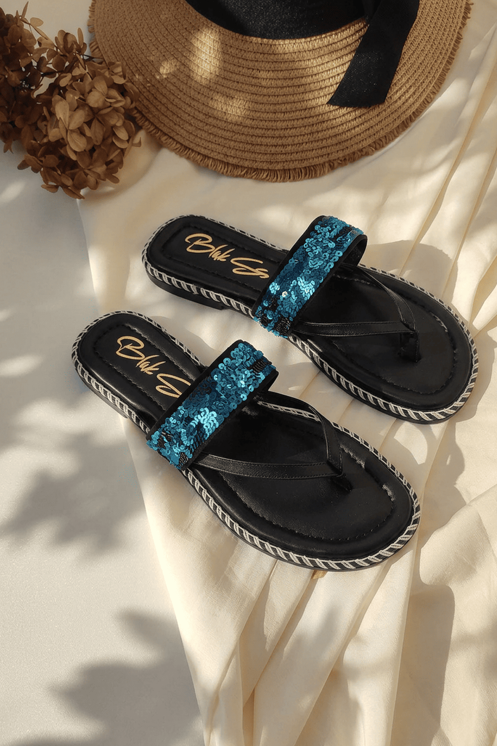 Notte Azzurra Sandal, Blue — 08 styled