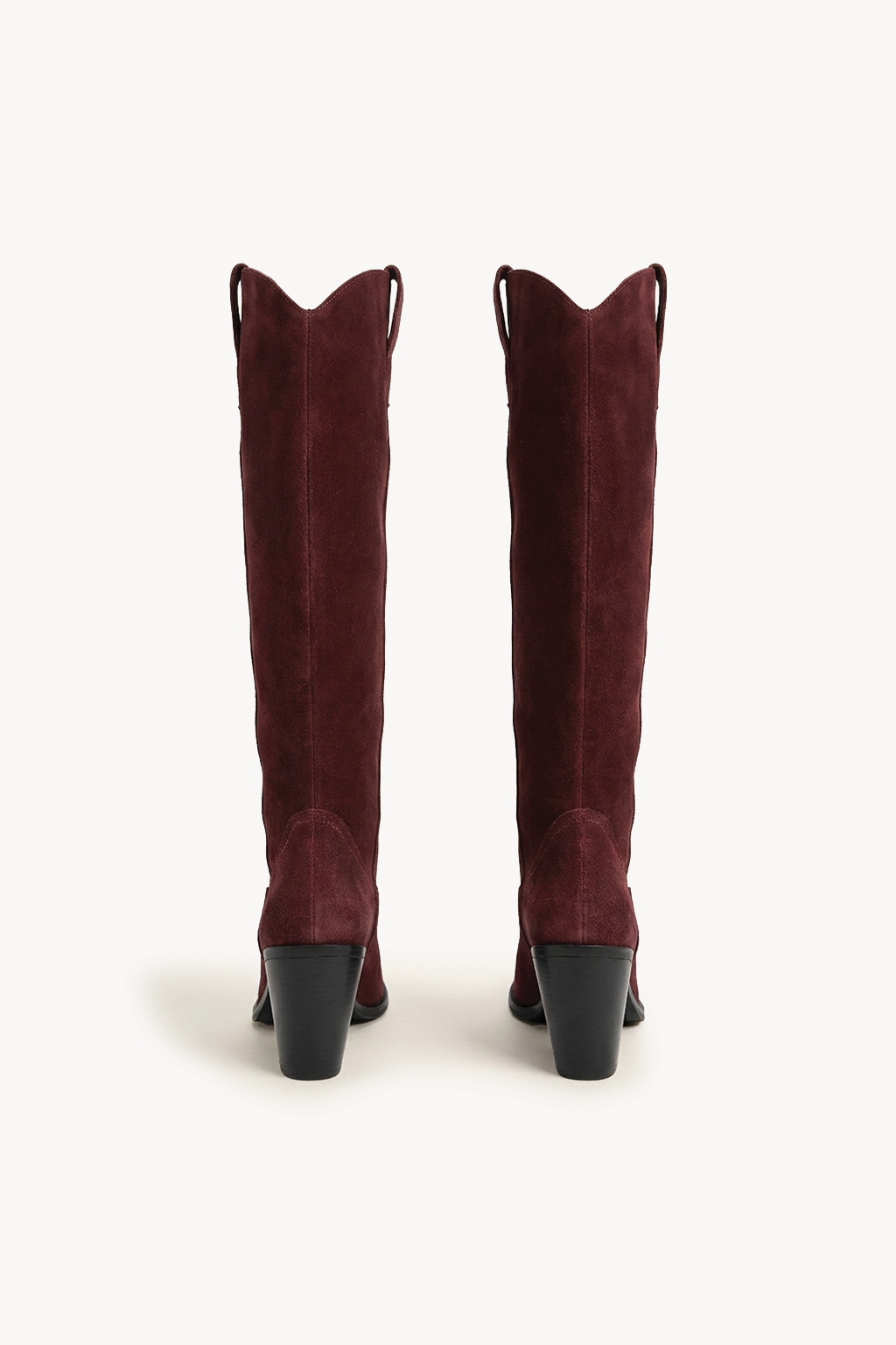 Azarelle – Tall Dress Boots, Burgundy — 05 back