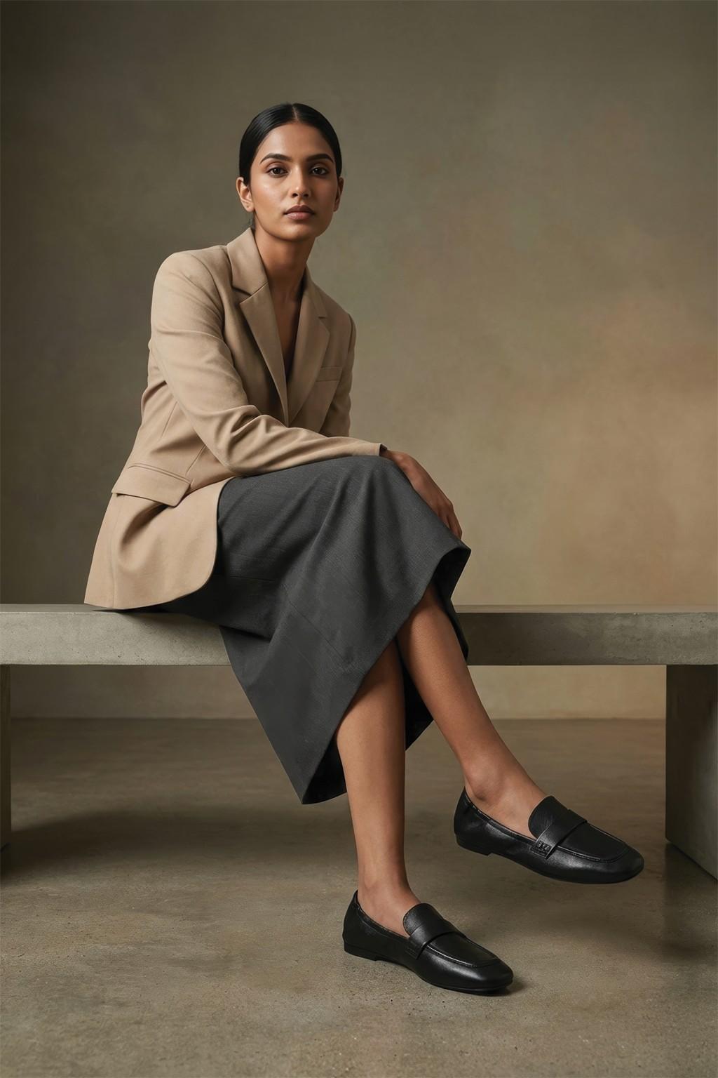 Calm Loafer, Black — 07 on model