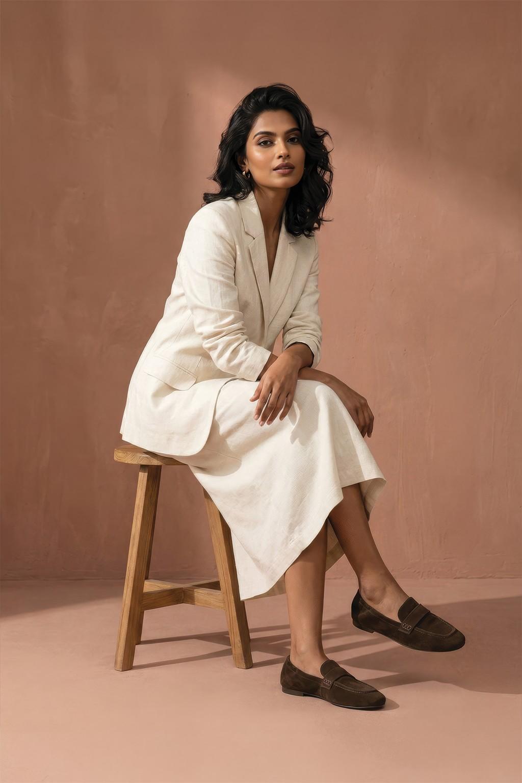 Calm Loafer, Chocolate — 07 on model