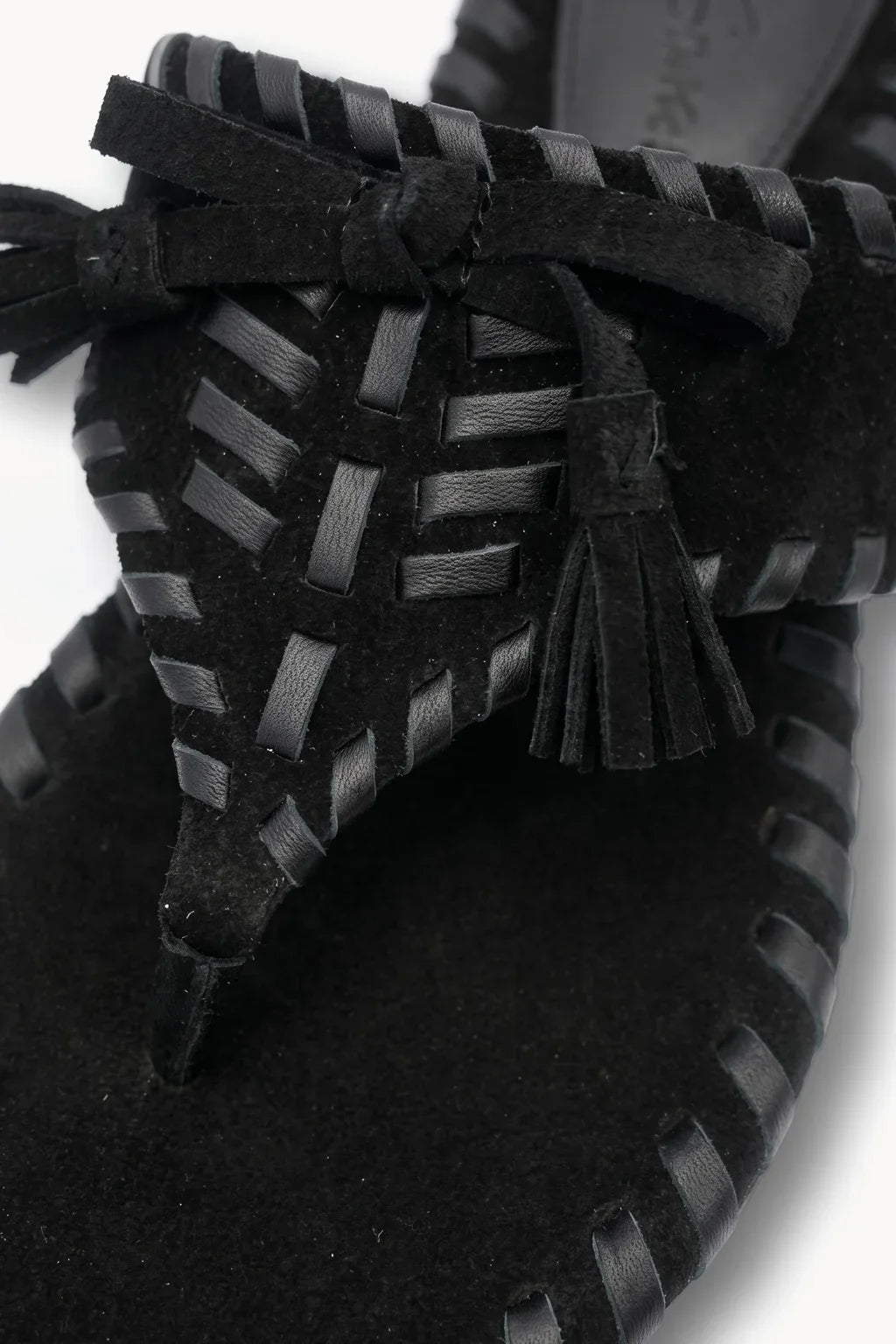 Marbella Trenzado Sandal, Black — 02 close-up