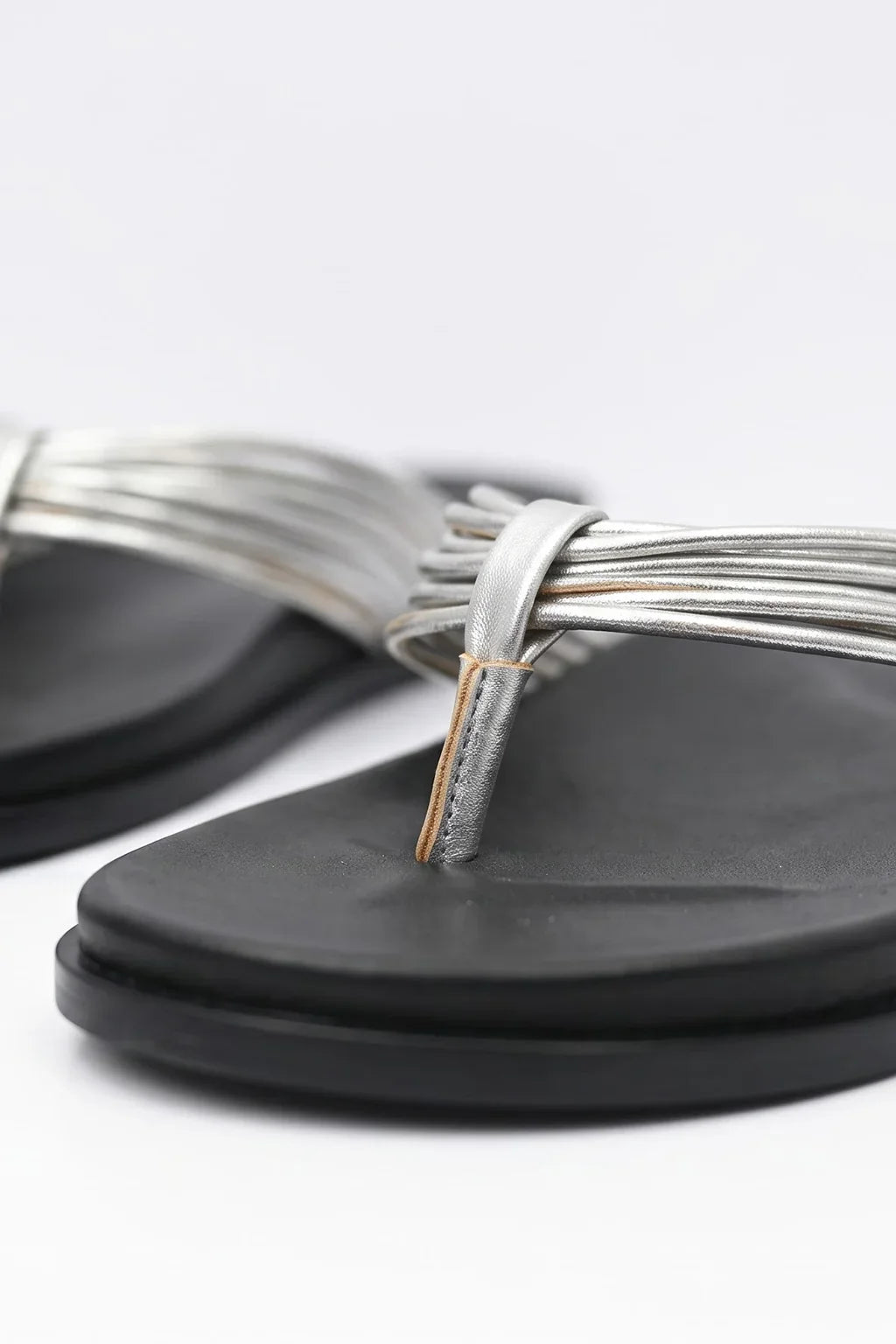 Solara Trenzada Sandal, Silver — 02 close-up