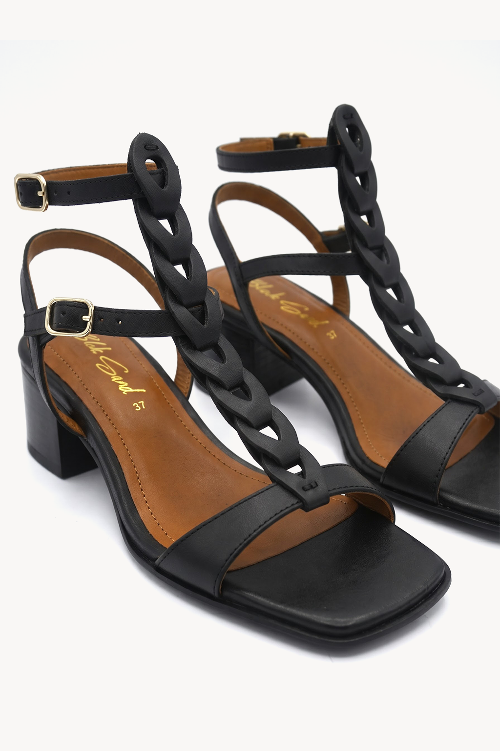 Amaranta Cage Sandal, Black — 02 close-up