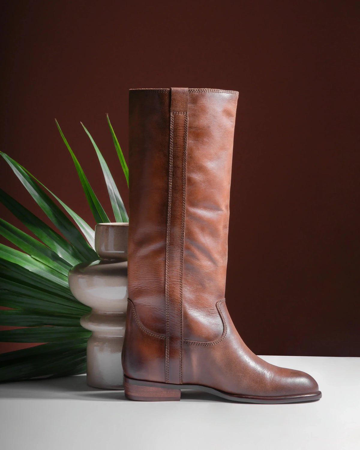Nomare Tall Boot, Tan — 06 styled