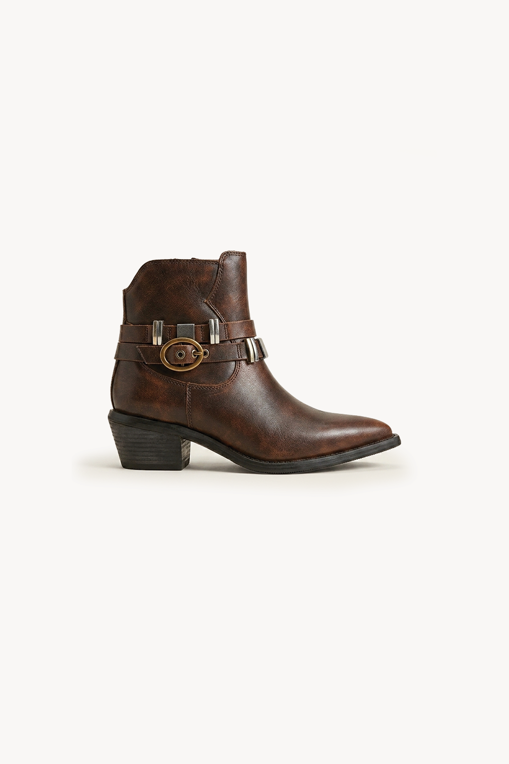 Firenze Pelle Luxe Ankle Boot, Brown — 03 side profile