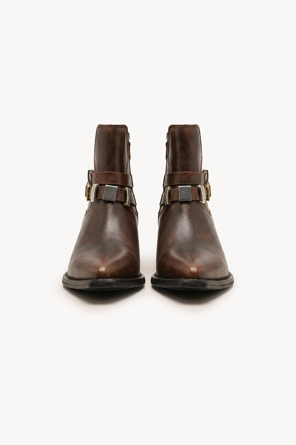 Firenze Pelle Luxe Ankle Boot, Brown — 01 pair