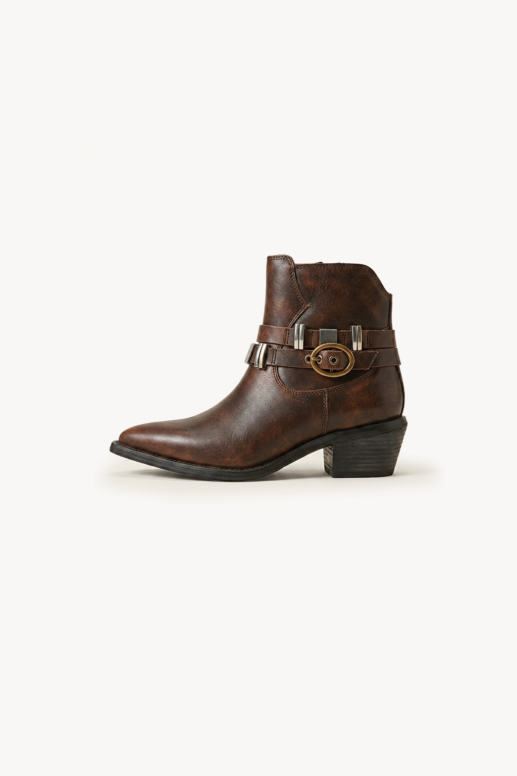 Firenze Pelle Luxe Ankle Boot, Brown — 04 side profile 2