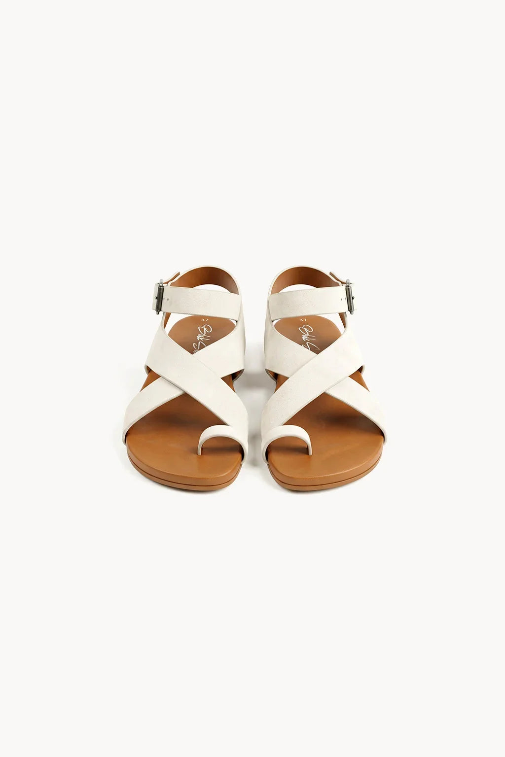 Siena back strap Sandalia, White — 01 pair