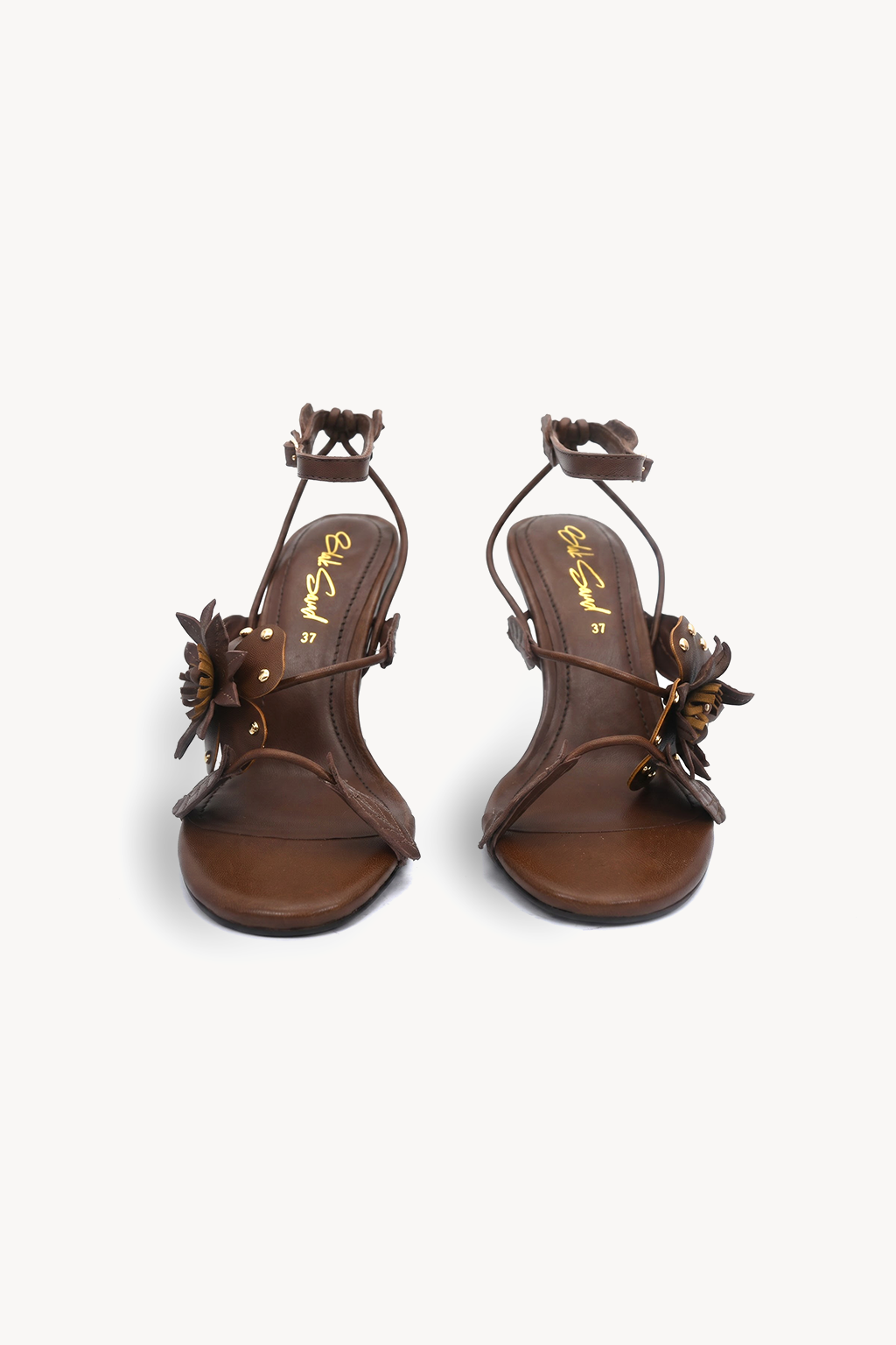 Rosaluna Floral Stiletto, Brown — 01 pair