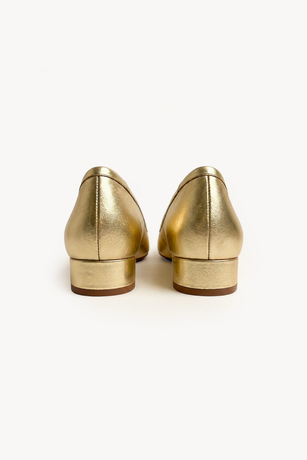 Arco Front Bow Pump Shoes, Gold — 05 back