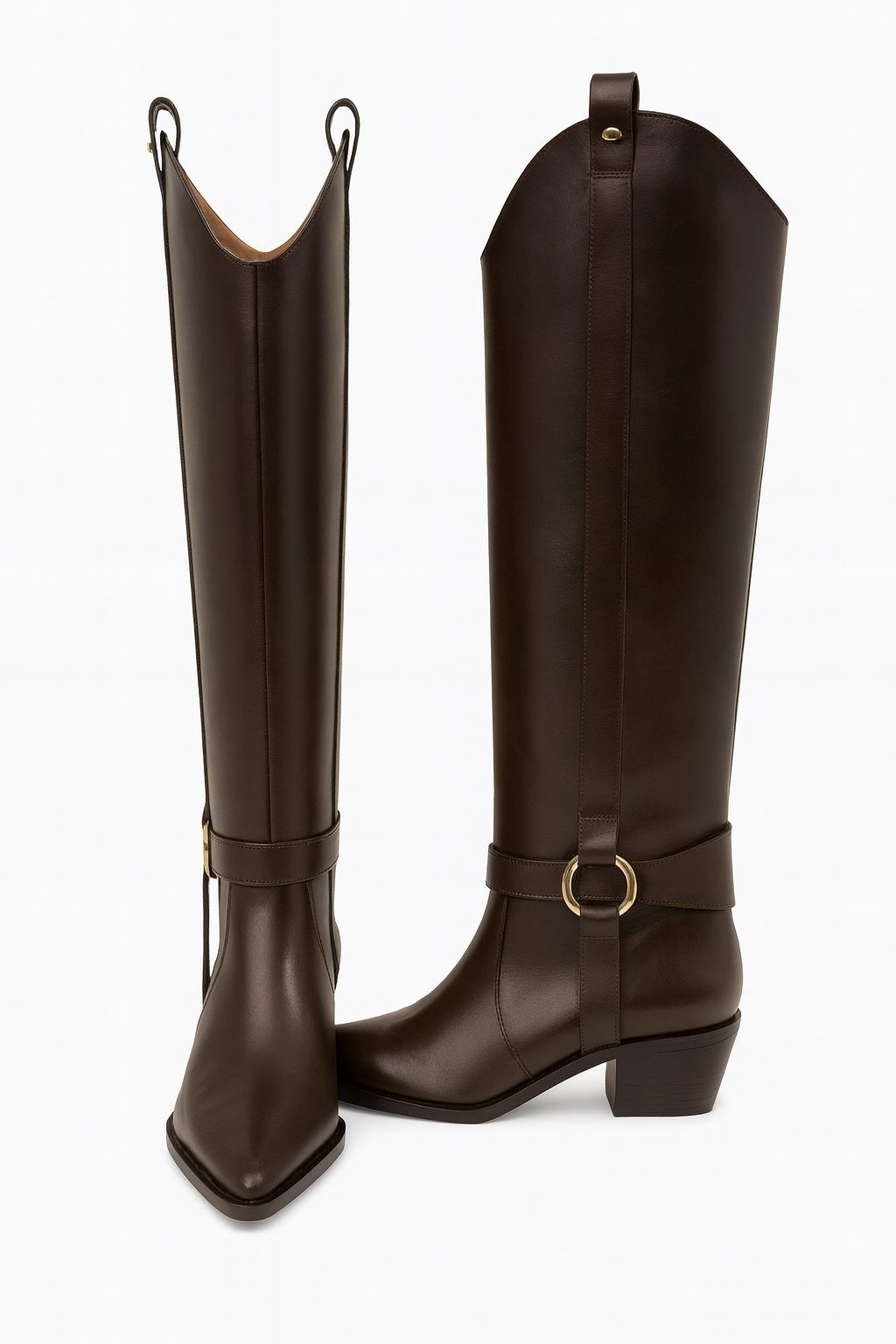 Marcelle – Classic Tall Boots, Brown — 03 detail