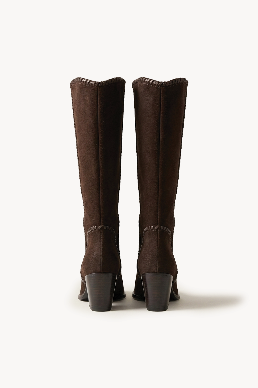 Kaelin – Mid Boots with Artisan Stitching, Chocolate — 05 back
