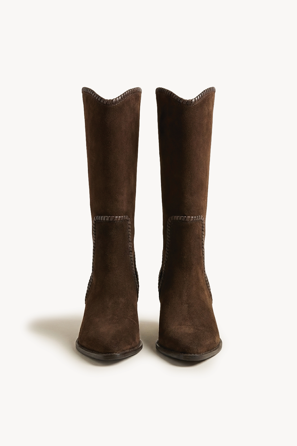 Kaelin – Mid Boots with Artisan Stitching, Chocolate — 01 pair