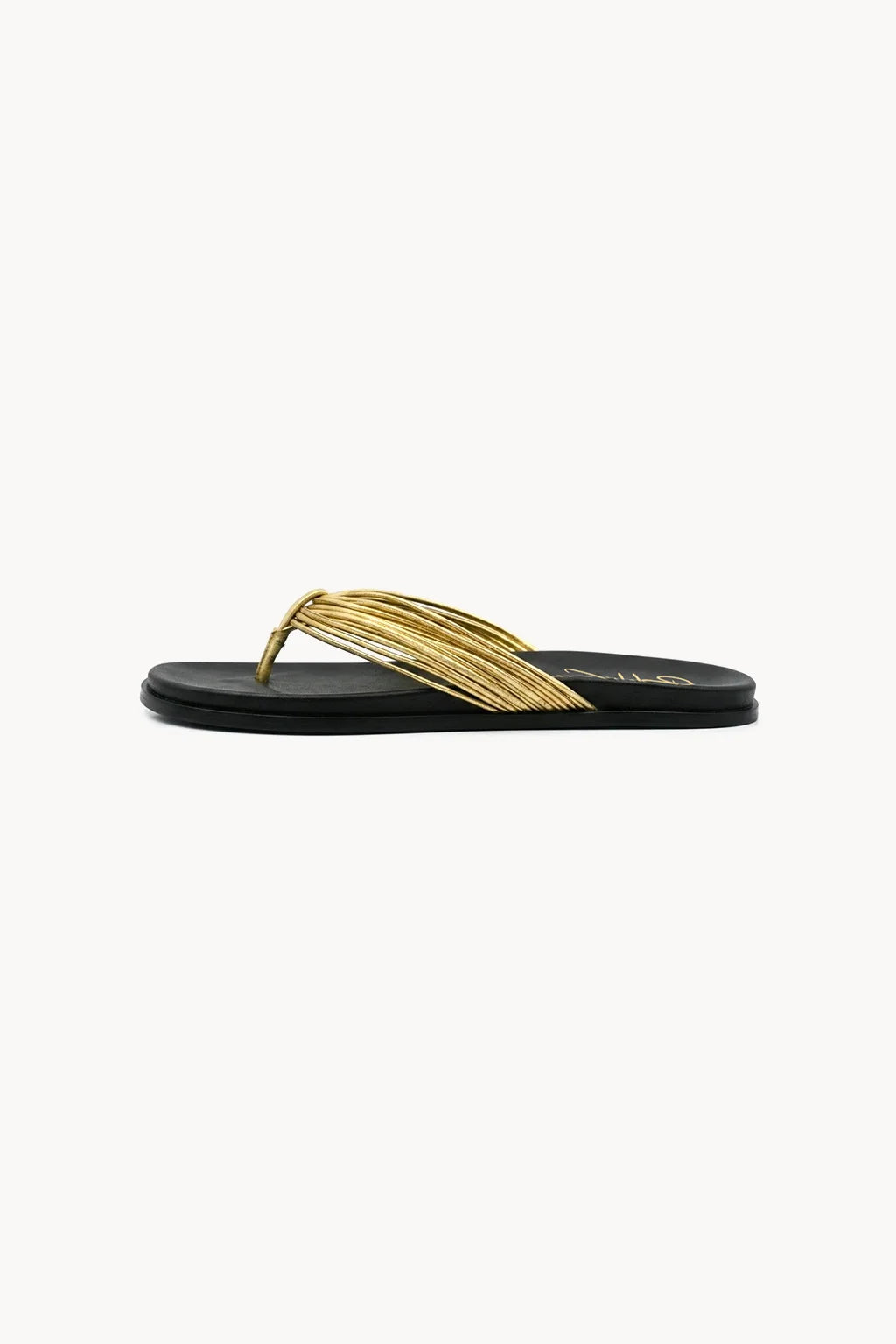 Solara Trenzada Sandal, Gold — 04 side profile 2