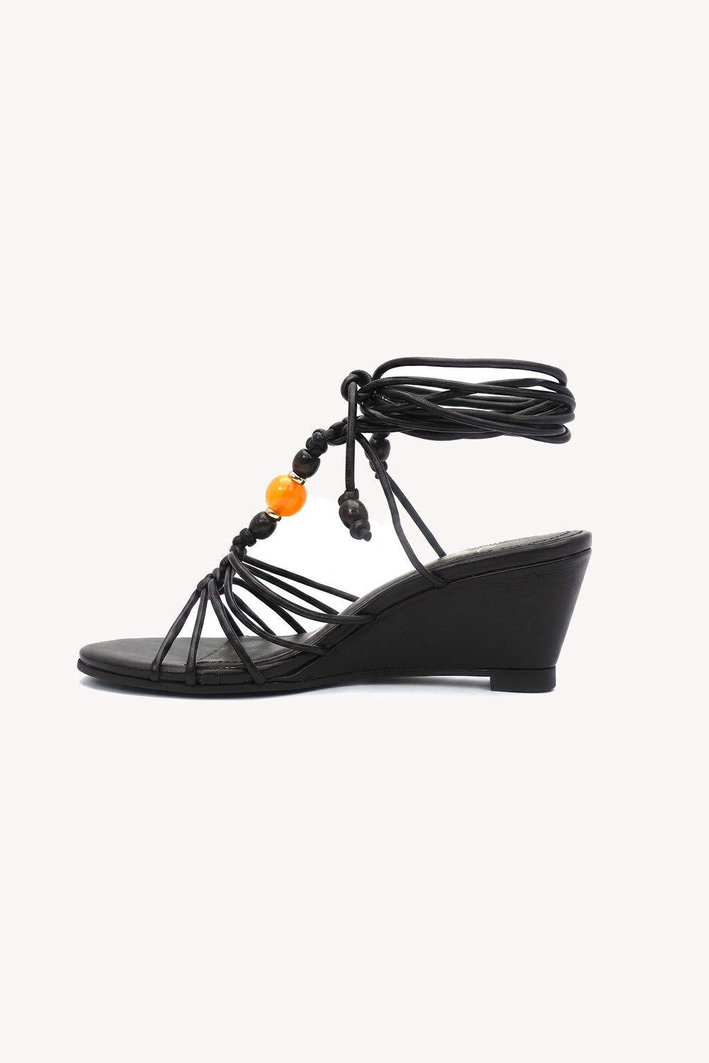 Luciana Strappy Wedge, Black — 04 side profile 2