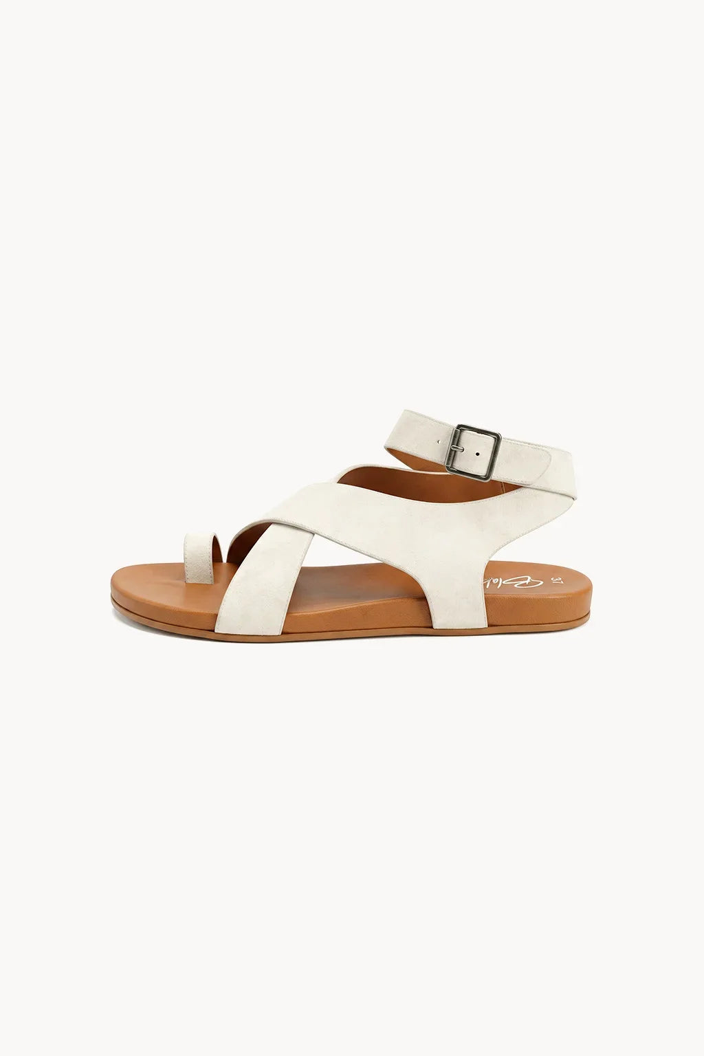 Siena back strap Sandalia, White — 04 side profile 2