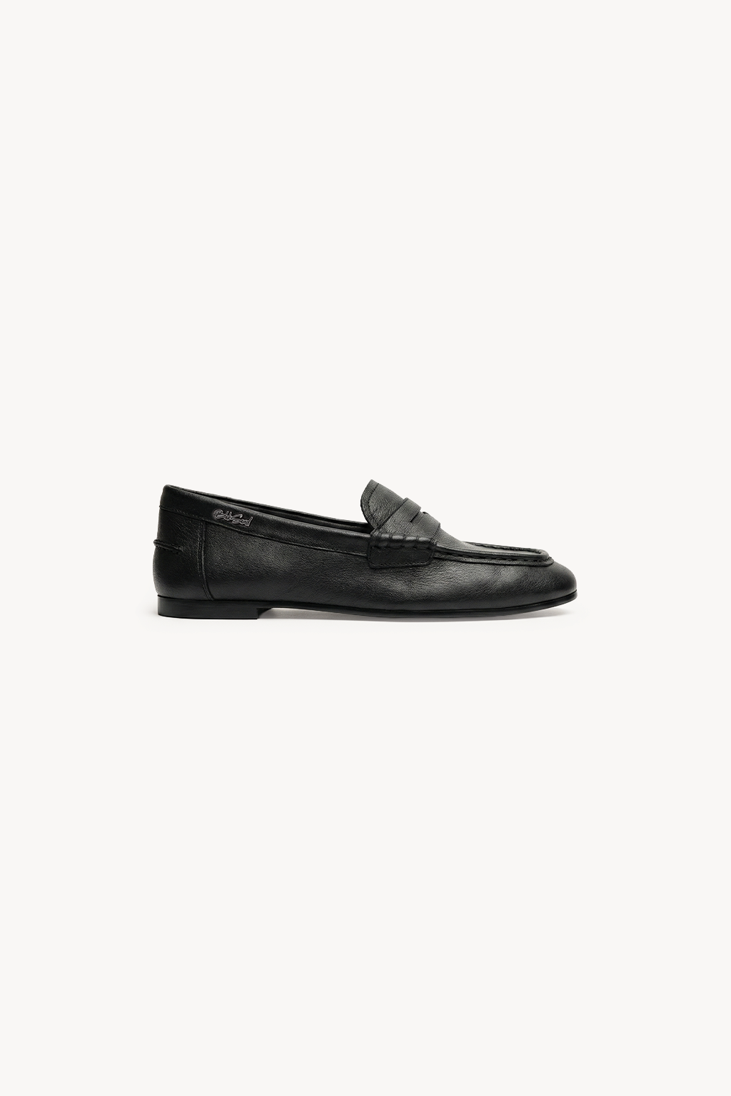 Kairo – Modern Loafers Shoes, Black — 01 side profile