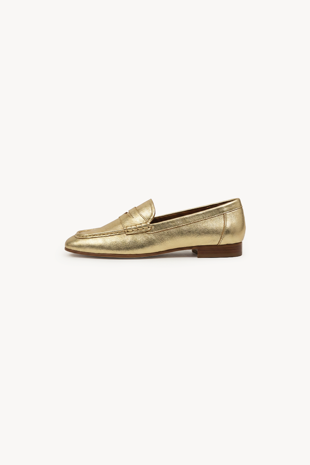 Kairo – Modern Loafers Shoes, Gold — 02 side profile 2