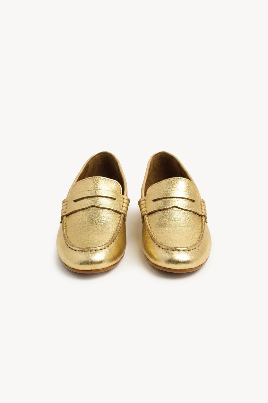Kairo – Modern Loafers Shoes, Gold — 04 three-quarter