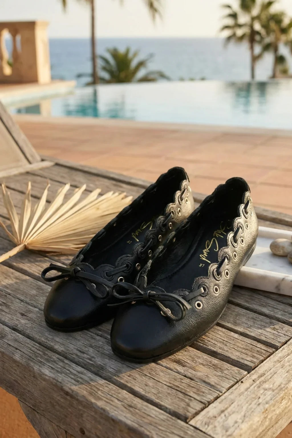 Lusso Fiore Ballerina, Black — 08 styled