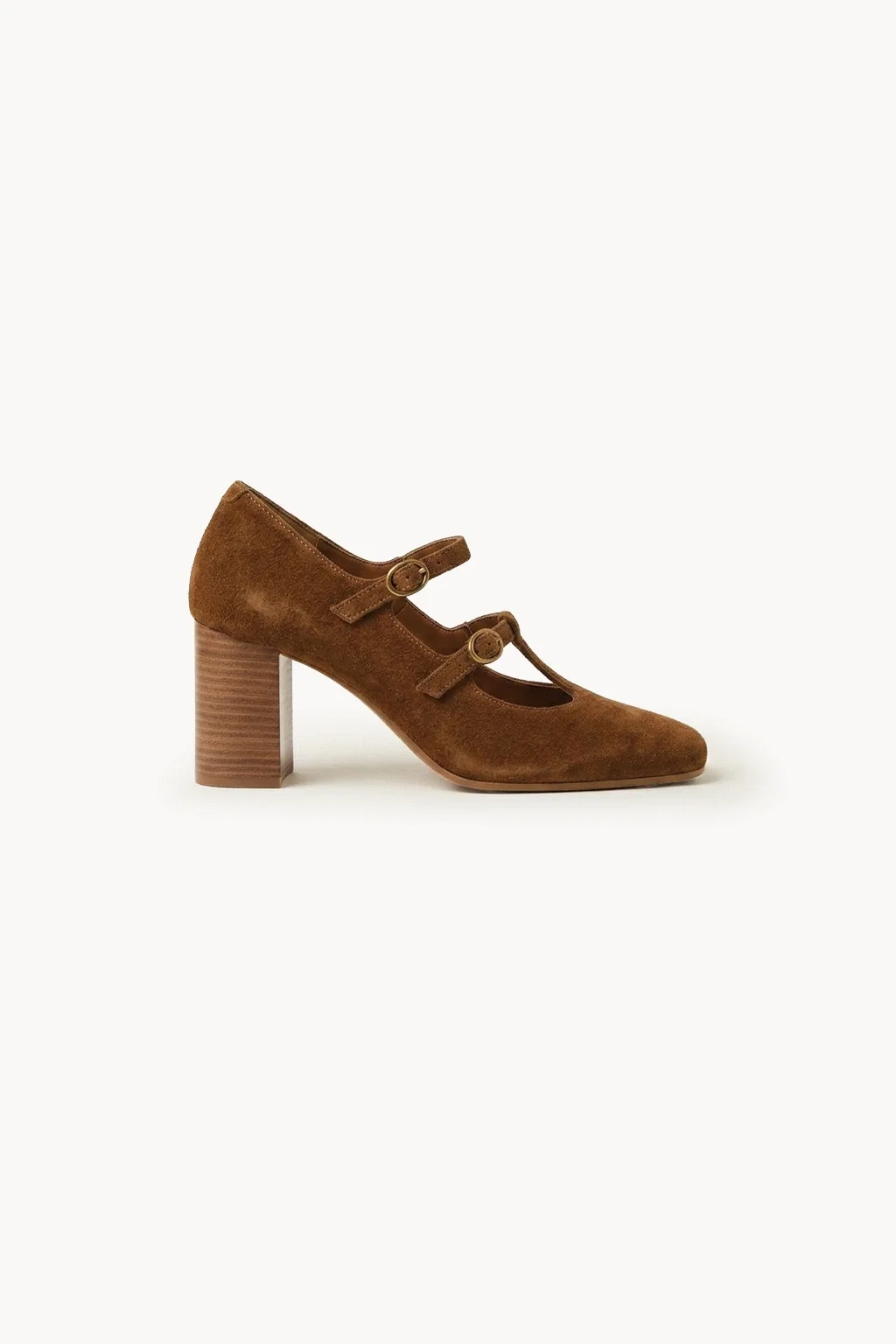 Camoscio Mary Jane, Dark Cognac — 03 side profile