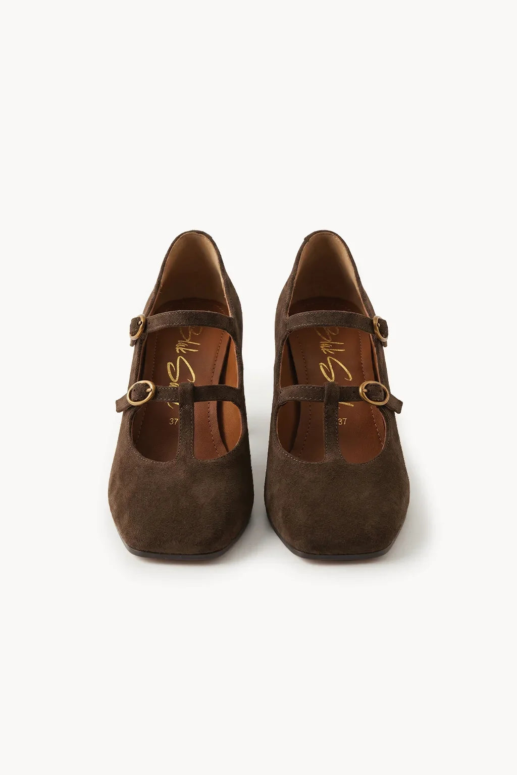 Camoscio Mary Jane, Chocolate — 01 pair