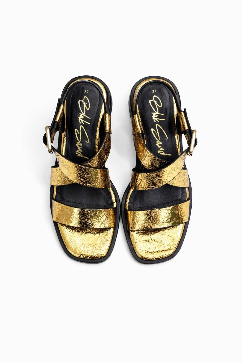 Milano- Strata Sandals, Antique Gold — 04 three-quarter
