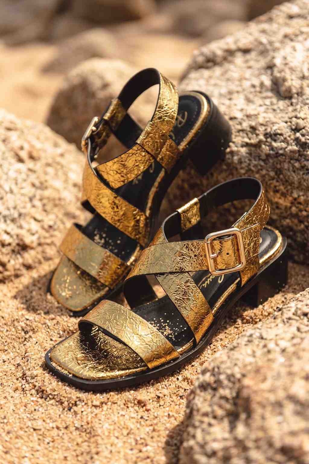 Milano- Strata Sandals, Antique Gold — 09 styled