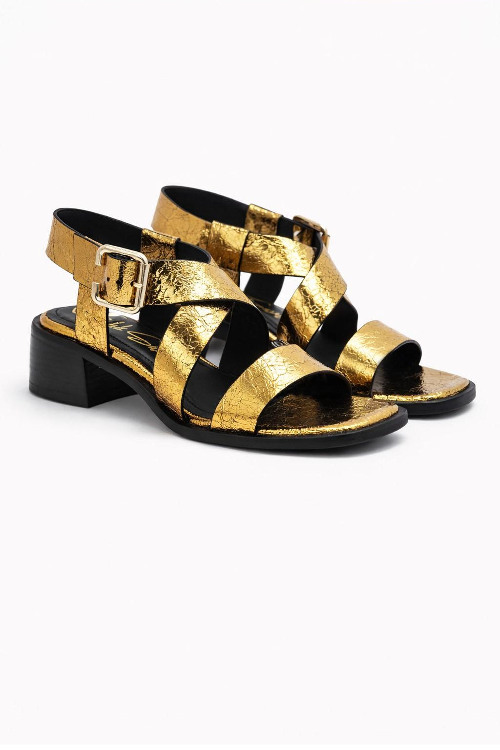 Milano- Strata Sandals, Antique Gold — 06 detail