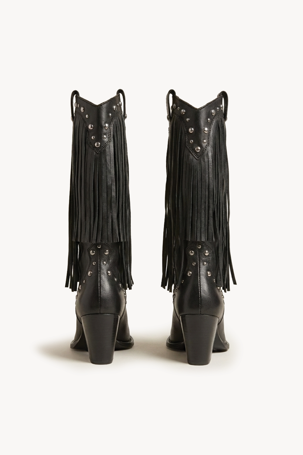 NoirSpill – Cascading Fringe Boots, Dark Brown — 05 back