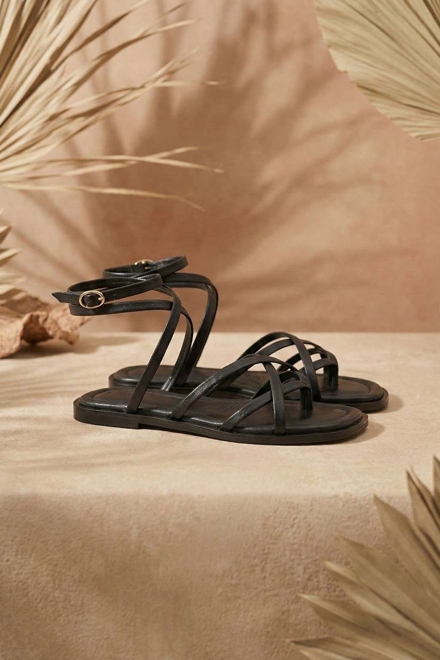 Noirve – Architectural Strap Sandals