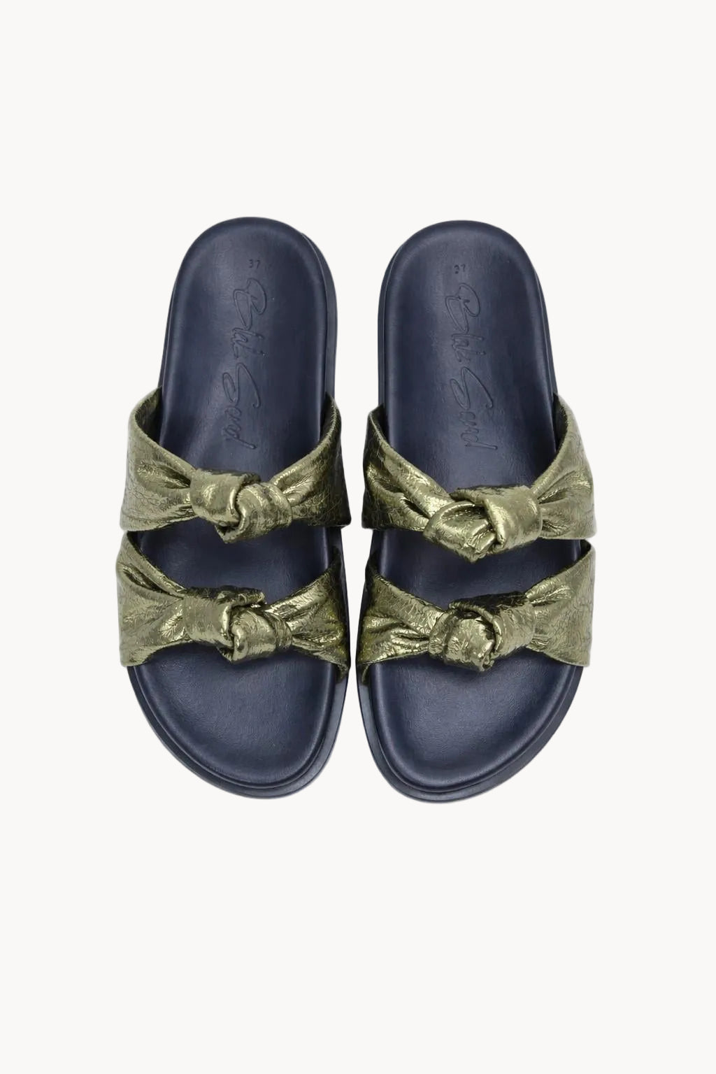 Tide – Flat Comfort Sandals, Olive — 03 three-quarter