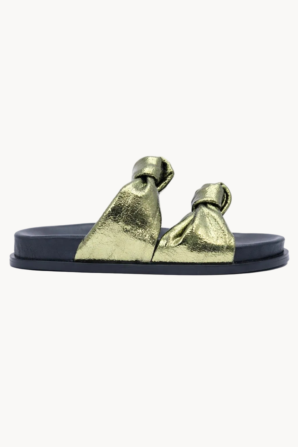 Tide – Flat Comfort Sandals, Olive — 01 side profile