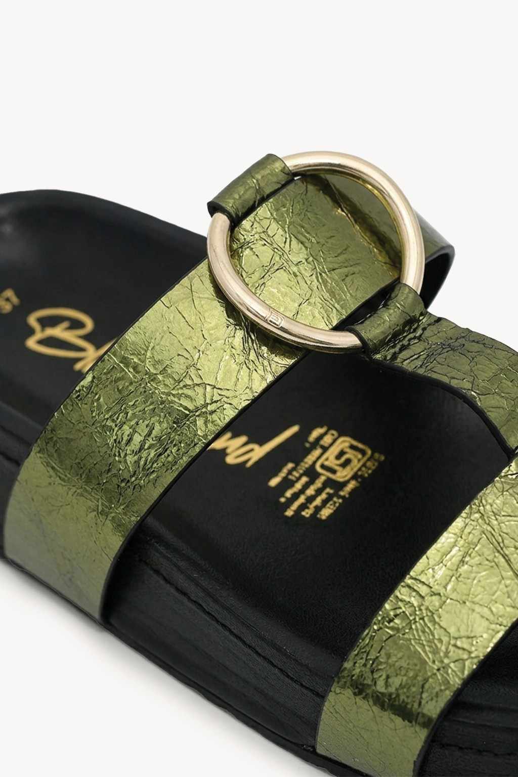 Verdea Noir Slide, Olive — 03 close-up