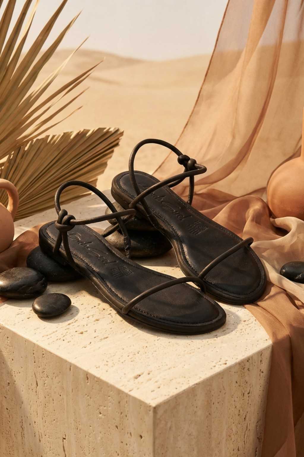 Orbit – Flat Strappy Comfort Sandals, Black — 08 styled